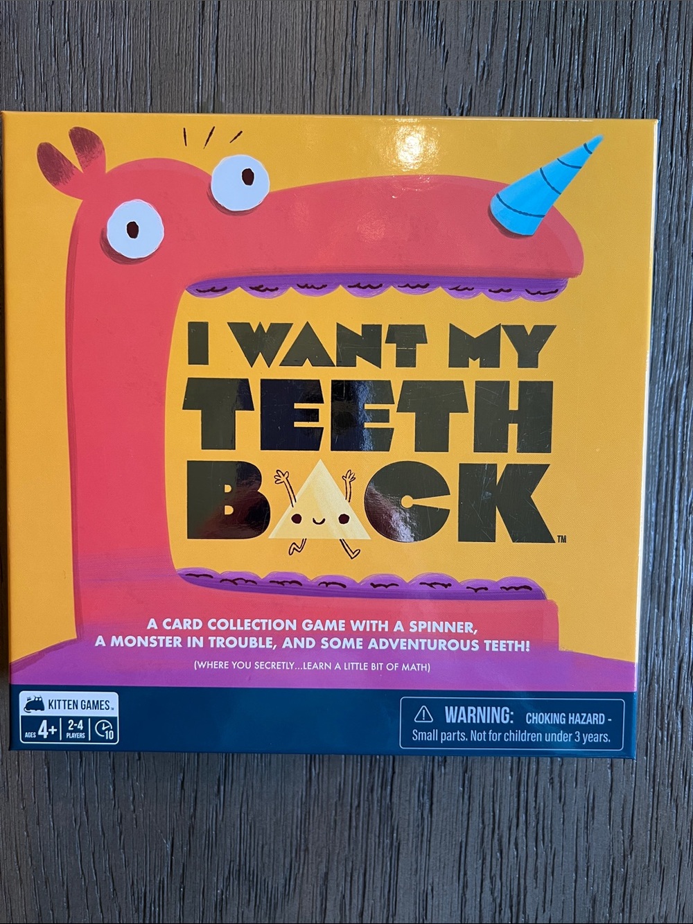 LIKE NEW I Want My Teeth Back Card Math Game